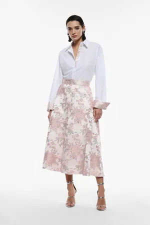 Imperial Falda de cintura alta estampada