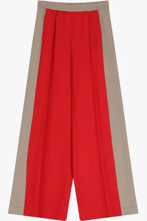 Imperial Pantalones anchos a bloques de color
