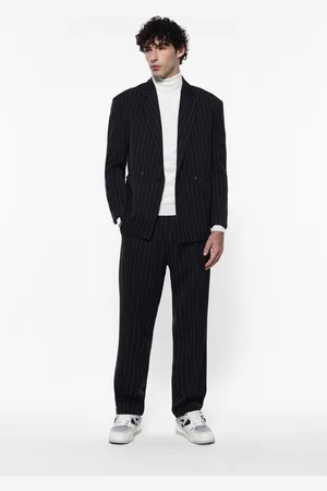 Imperial Pantalones con pinzas y rayas verticales