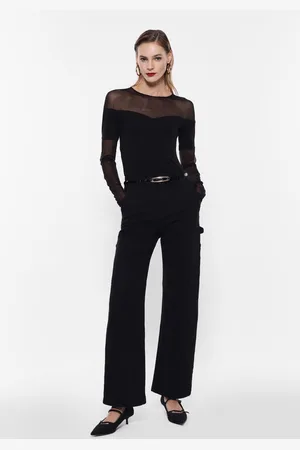 Imperial Pantalones anchos con cintura alta