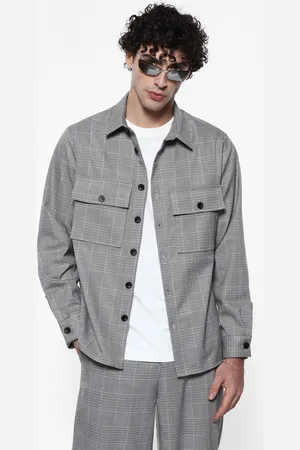 Imperial Camisa a cuadros con bolsillos frontales