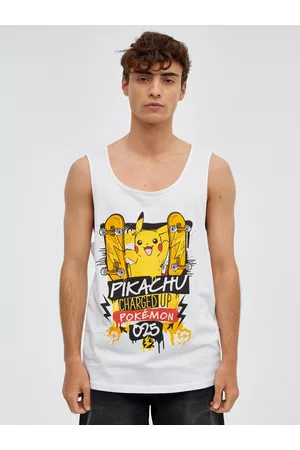 Inside Hombre Camisetas - Camiseta tirantes Pikachu Blanco XS