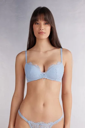 Intimissimi Sujetador Super Push-Up Gioia Pretty Flowers Mujer Azul Tamaño  3B 