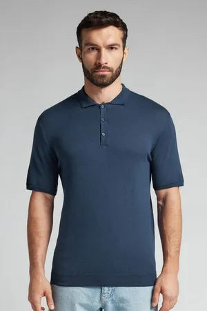 intimissimi Polo de Manga Corta de Punto de Algodón Hombre Tamaño M