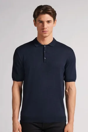intimissimi Polo de Manga Corta de Punto de Algodón Hombre Tamaño M