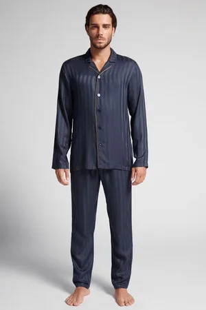 intimissimi Pijama Largo de Tela de Modal Hombre Tamaño L