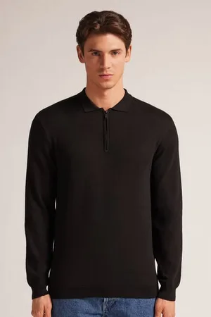 intimissimi Polo Manga Larga de Punto con Cremallera Hombre Tamaño L
