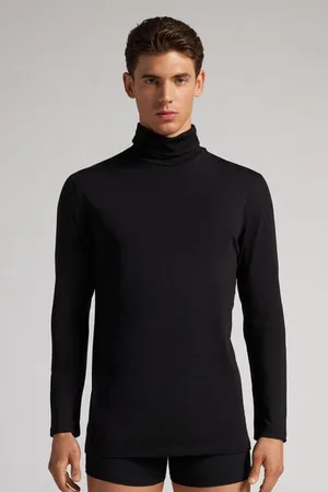 intimissimi Camiseta Manga Larga Lana Merina Cuello Alto Hombre Tamaño S