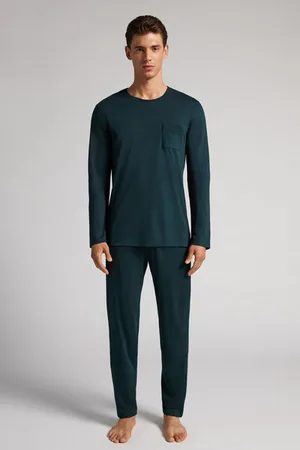 intimissimi Pijama de Hombre de Algodón Superior Largo Hombre Tamaño XL