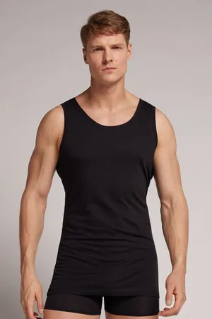 intimissimi Camiseta de Tirantes con Escote Redondo de Algodón Superior Extrafino Hombre Tamaño M