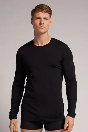intimissimi Camiseta Manga Larga de Lana Merina Escote Redondo Hombre Tamaño XL