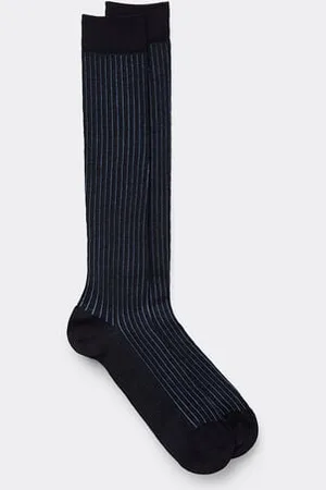 intimissimi Calcetines Largos de Algodón Hilo de Escocia Canalé Hombre Tamaño 40-41