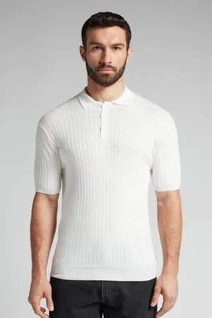 intimissimi Polo de Manga Corta de Punto de Algodón de Canalé Hombre Tamaño XL