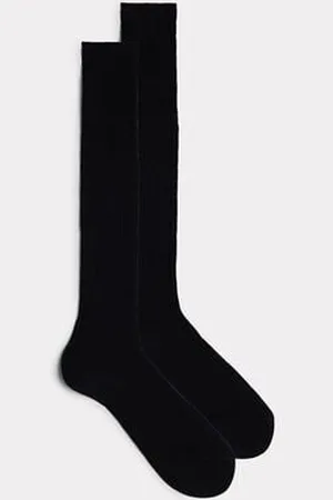 intimissimi Medias Largas de Algodón Hilo de Escocia Canalé Hombre Tamaño 40-41