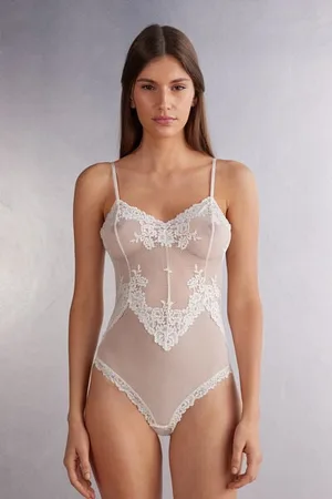 intimissimi Body de Tul y Encaje Pretty Flowers Mujer Tamaño S