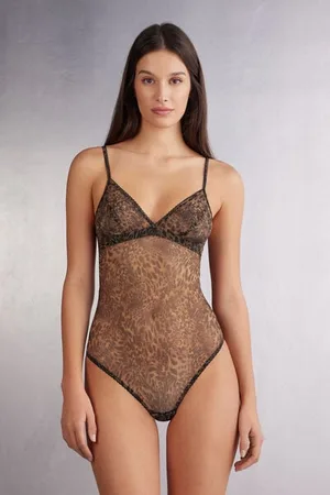 intimissimi Body de Tul Estampado Animal Always Glamorous Mujer Tamaño S