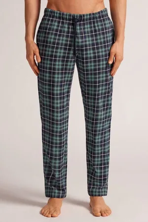 intimissimi Pantalones Largos de Algodón Estampado Cuadros /Verde Hombre Tamaño L