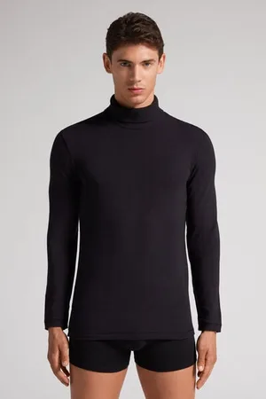 intimissimi Camiseta Manga Larga Modal Cashmere Cuello Alto Hombre Tamaño XL