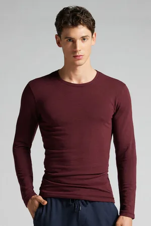 intimissimi Camiseta básica de manga larga para hombre de modal Hombre Tamaño XL