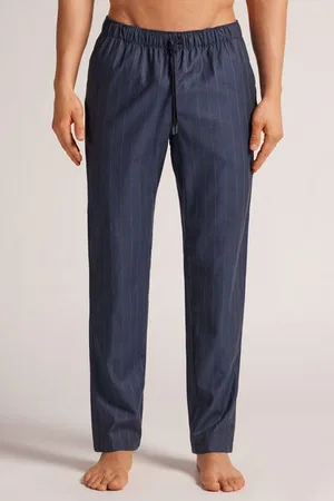 intimissimi Pantalones Largos de Tela de Algodón Estampado Raya Diplomática Hombre Tamaño M