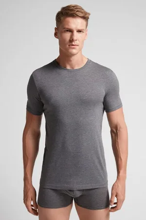 intimissimi Camiseta con cuello redondo de algodón superior Hombre Tamaño L