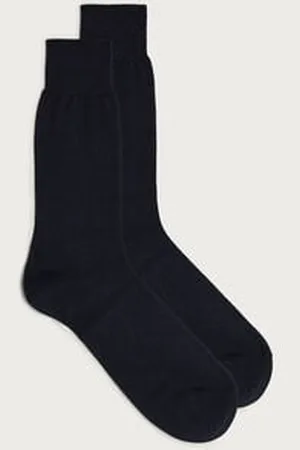 intimissimi Calcetines Cortos de Cashmere, Seda y Algodón Hombre Tamaño 44-45