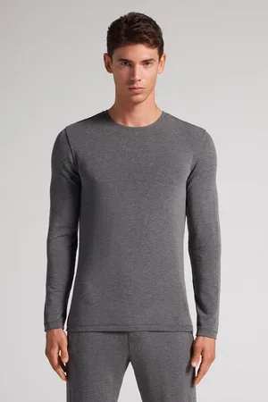 intimissimi Camiseta básica de manga larga para hombre de modal Hombre Tamaño S