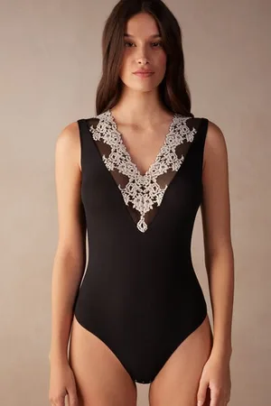 intimissimi Body con Escote de Pico Pretty Flowers Mujer Tamaño S