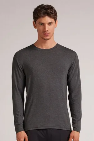 intimissimi Camiseta de Manga Larga Soft Silk Hombre Tamaño L