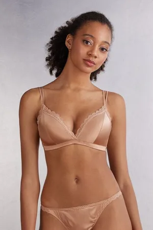 intimissimi Sujetador de Triángulo de Seda y Encaje Tiziana Mujer Tamaño 90B