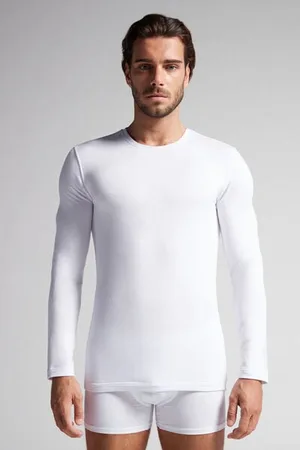 intimissimi Camiseta básica de manga larga para hombre de modal Hombre Tamaño S