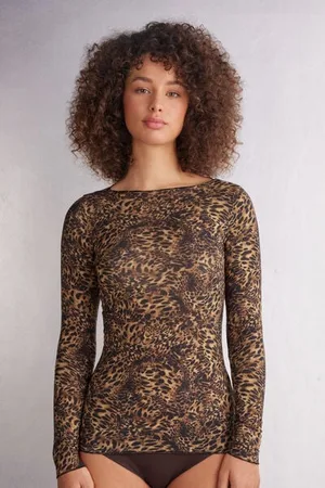 intimissimi Camiseta de Manga Larga de Modal Ultralight con Cashmere Always Glamorous Mujer Tamaño L