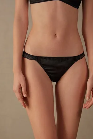 intimissimi Tanga de Seda y Encaje Mujer Tamaño L