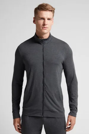 intimissimi Sudadera con Cremallera de Seda y Modal Hombre Tamaño XL