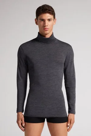 intimissimi Camiseta Manga Larga Lana Merina Cuello Alto Hombre Tamaño M