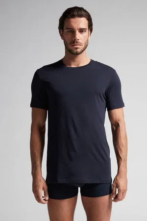 intimissimi Camiseta con cuello redondo de algodón superior Hombre Tamaño S