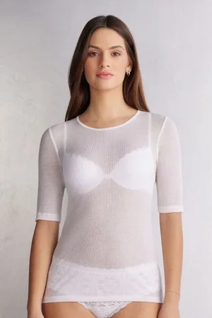 intimissimi Camiseta de Manga Corta Ultranatural con Cashmere Mujer Tamaño S
