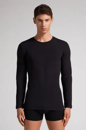 intimissimi Camiseta básica de manga larga para hombre de modal Hombre Tamaño L