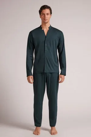 intimissimi Pijama Largo con Abertura Delantera de Algodón Hombre Tamaño XL