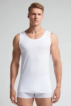 intimissimi Camiseta de Tirantes con Escote Redondo de Algodón Superior Extrafino Hombre Tamaño XL