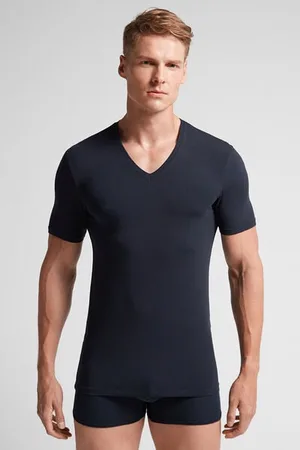 intimissimi Camiseta de cuello pico en algodón superior Hombre Tamaño XL