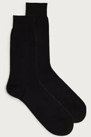 intimissimi Calcetines Cortos de Cashmere, Seda y Algodón Hombre Tamaño 44-45