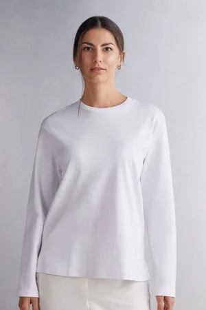 intimissimi Camiseta de Manga Larga de Algodón Mujer Tamaño L