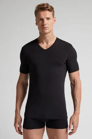 intimissimi Camiseta de cuello pico en algodón superior Hombre Tamaño XL
