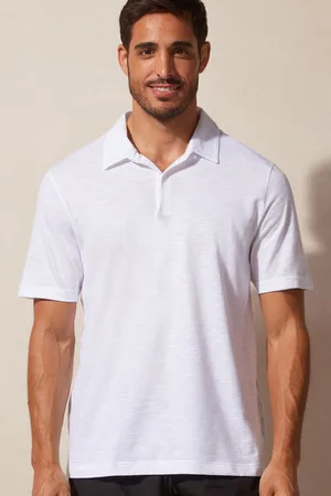 intimissimi Polo de Manga Corta de Algodón Jaspeado Hombre Tamaño XL