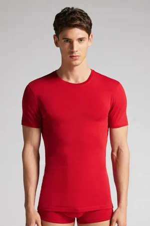 intimissimi Camiseta manga corta de algodón ajustada Hombre Tamaño M