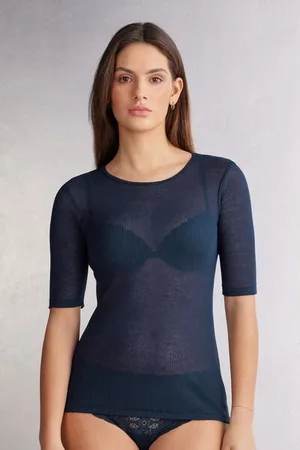 intimissimi Camiseta de Manga Corta Ultranatural con Cashmere Mujer Tamaño M