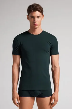 intimissimi Camiseta manga corta de algodón ajustada Hombre Tamaño M