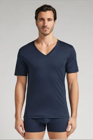 intimissimi Camiseta con Escote de Pico de Algodón Premium Hombre Tamaño S