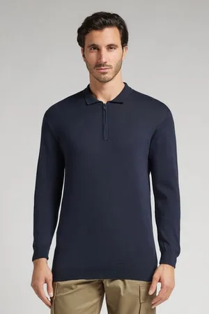 intimissimi Polo Manga Larga de Punto con Cremallera Hombre Tamaño L